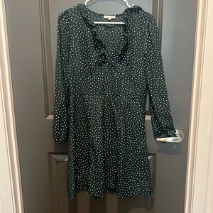 Dark Green Long-Sleeved Dress by Le Lis